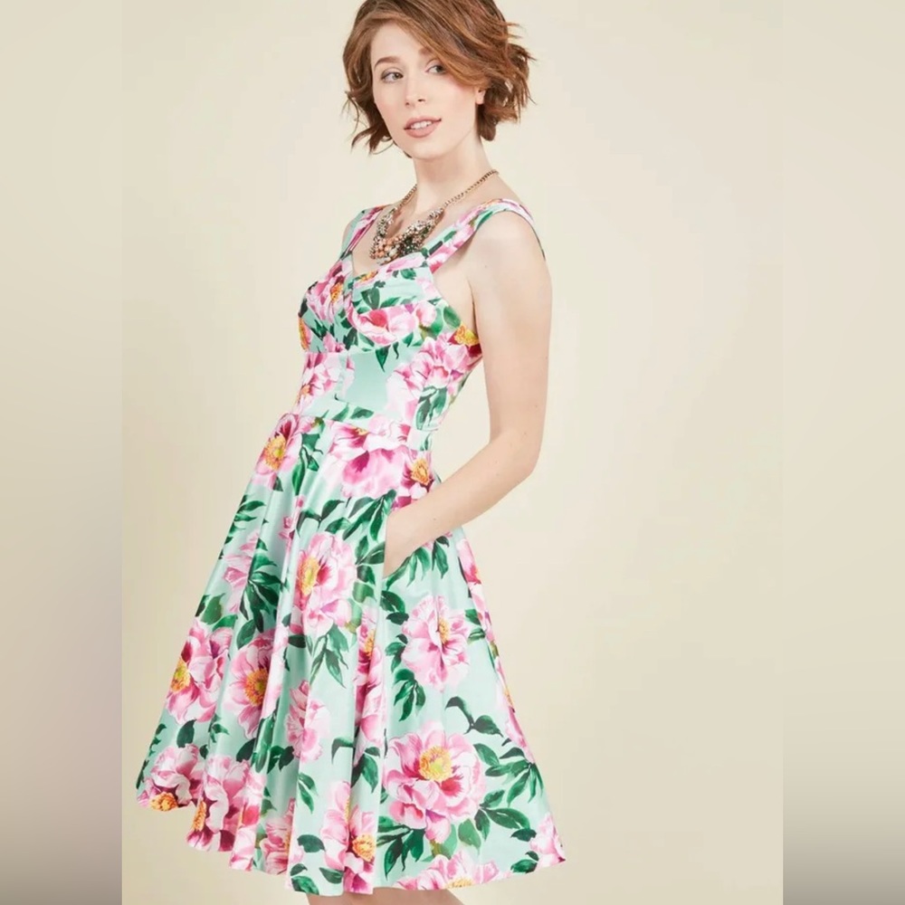 Modcloth Elegance My Way Floral Dress